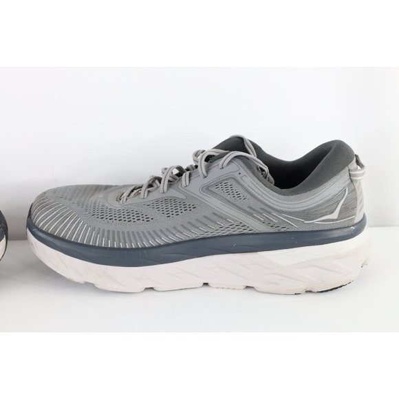Hoka One One Mens Size 13 Cushioned Bondi 7 Gym Jogging Running Shoes Gray main image 9
